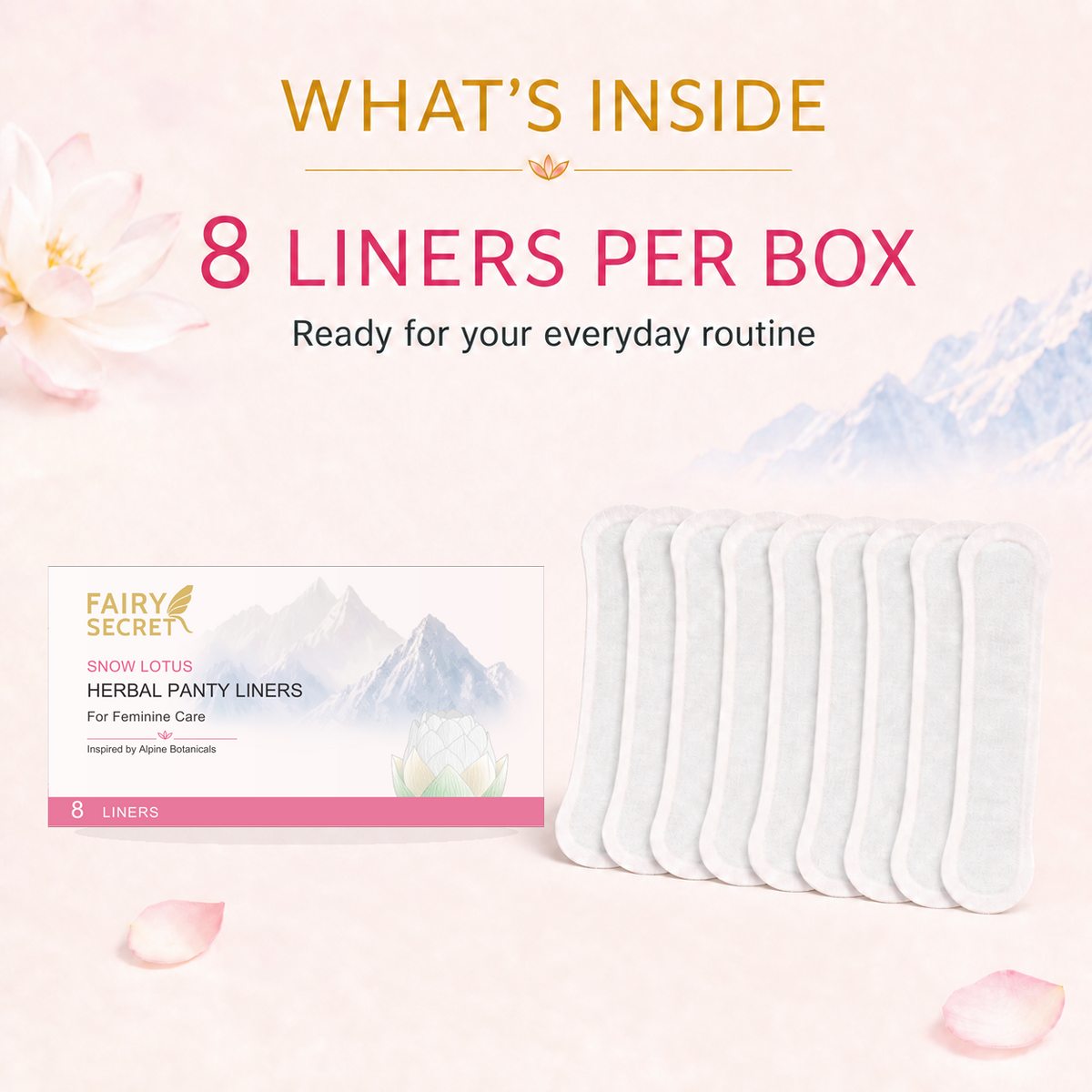 FairySecret® Natural Feminine Steam Pads with Snow Lotus & 7 Herbs